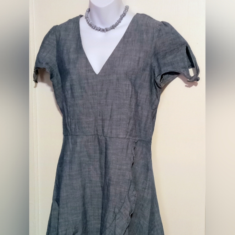 🛍️ BUNDLE ONLY🛍️J. Crew Elegant Blue Jean  Women's Dress - Picture 2 of 8